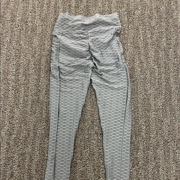 1X O to 5 grey textured stretch gym leggings - Picture 3 of 5